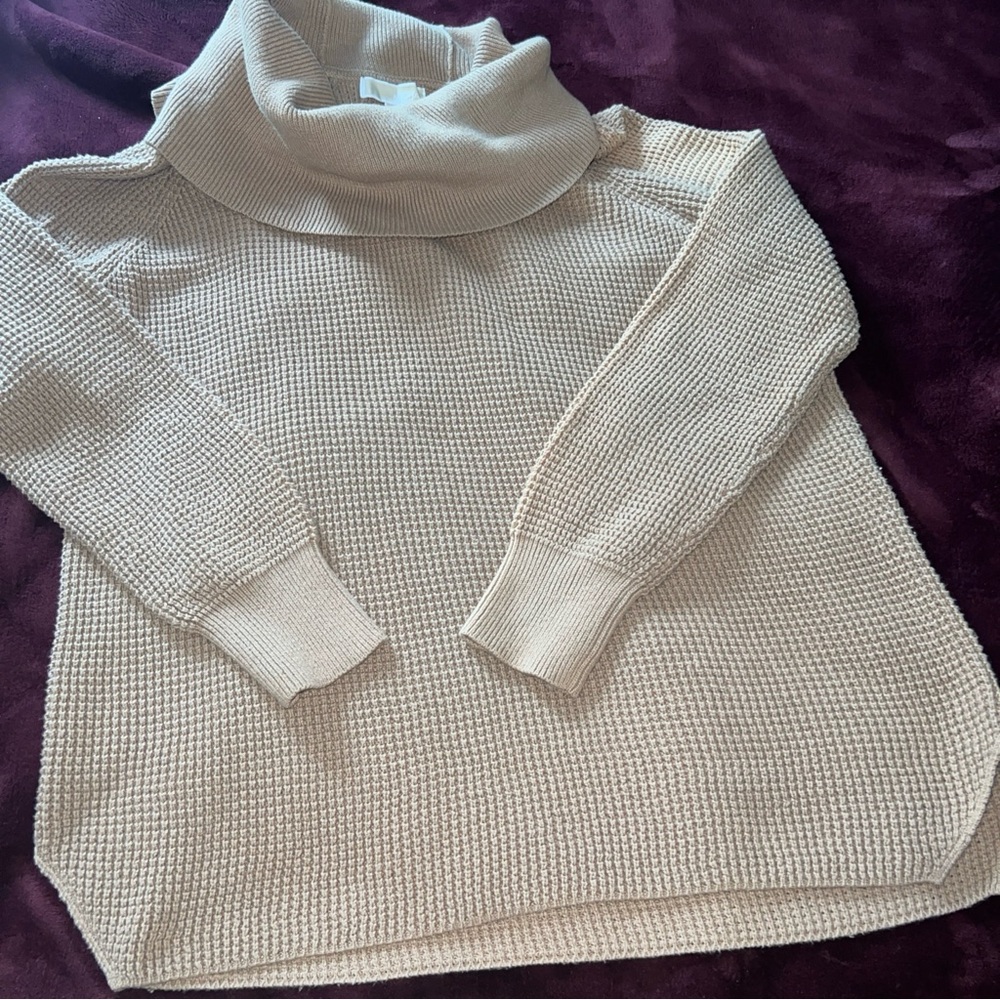 MICHAEL Michael Kors Brown Cowl Neck Sweater, long sleeve woman Large